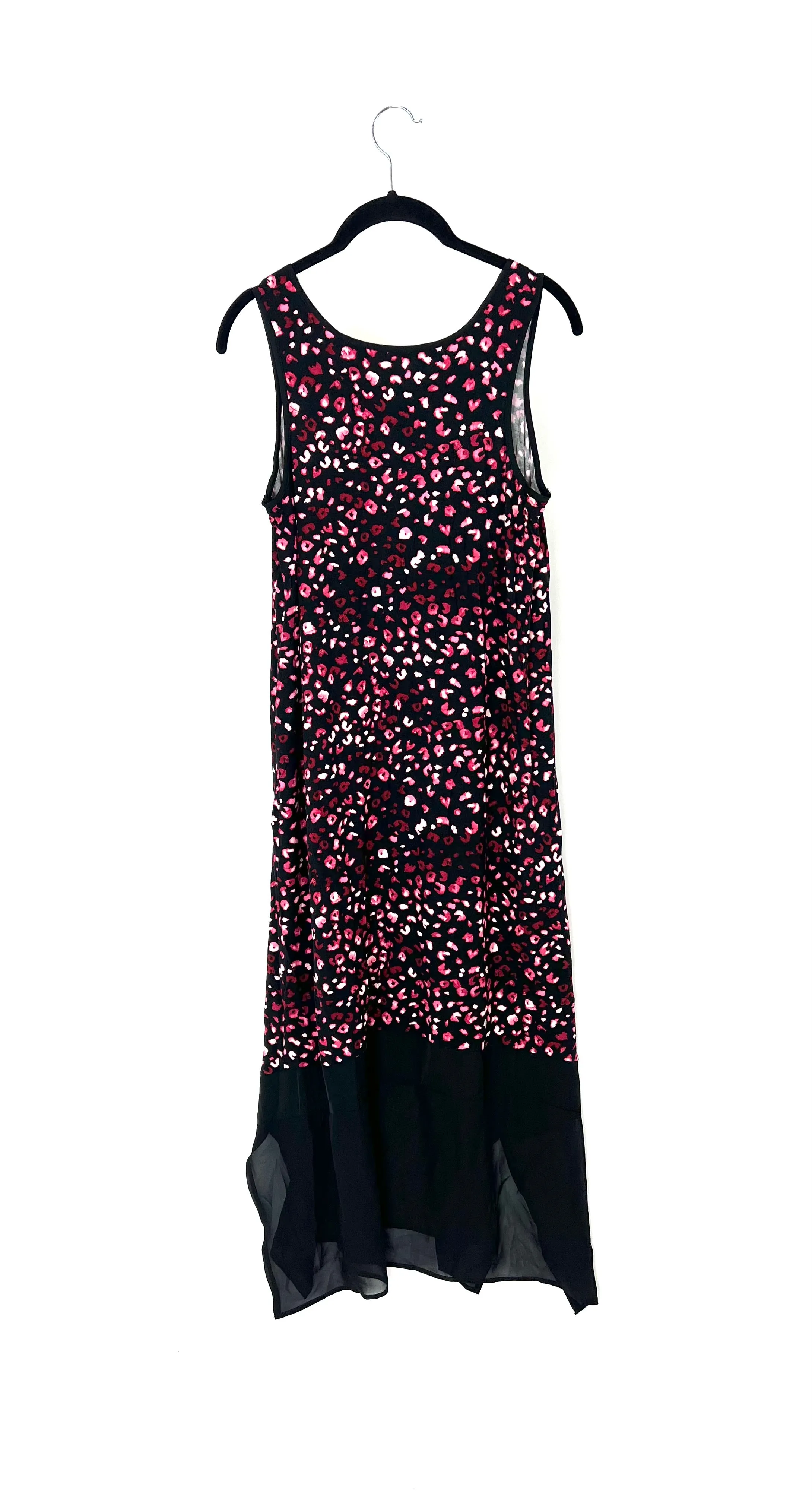 Sleeveless Pink, Red, and Black Nightgown - Size 4/6