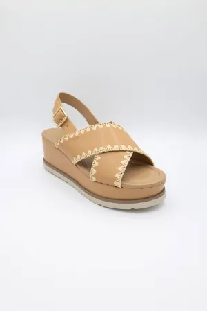 Soda Once Platform Sandals for Women in Natural | ONCE-S NAT