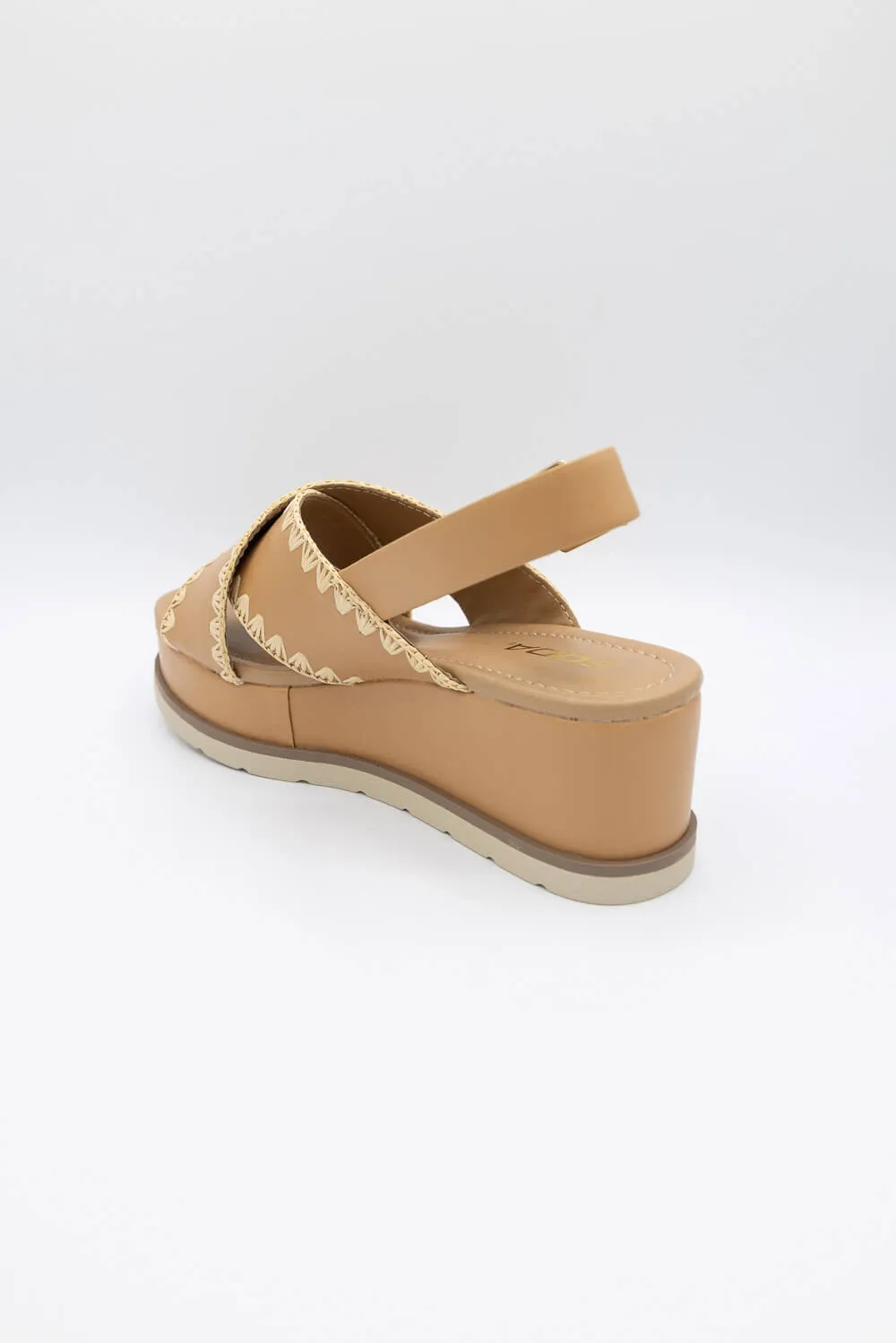 Soda Once Platform Sandals for Women in Natural | ONCE-S NAT