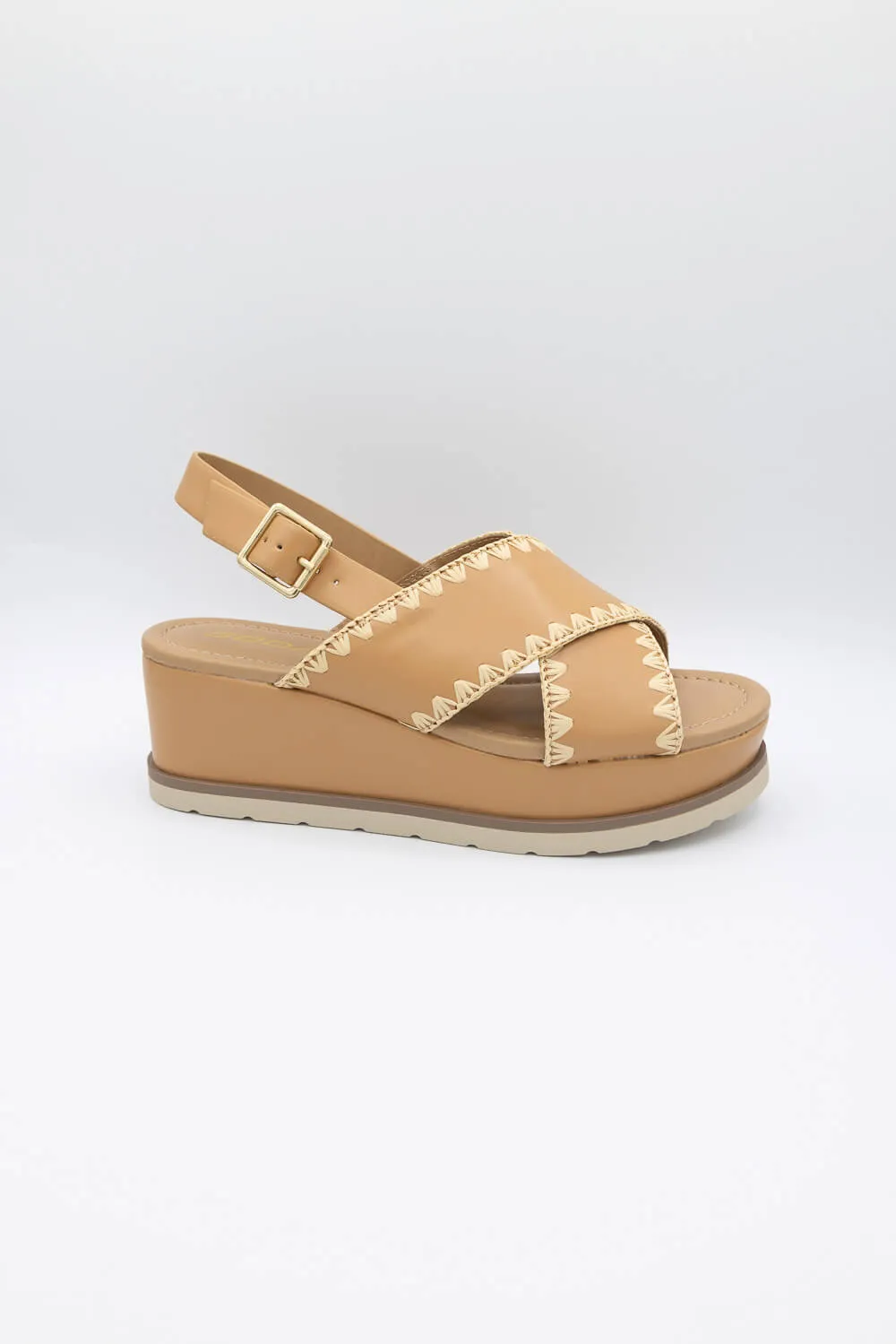Soda Once Platform Sandals for Women in Natural | ONCE-S NAT