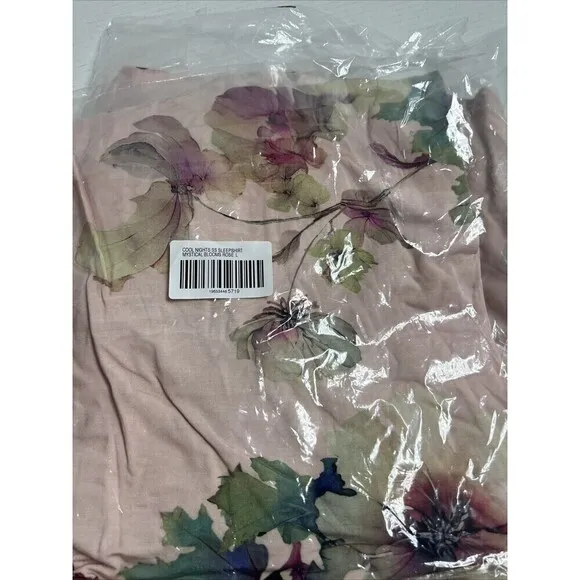SOMA COOL NIGHTS SLEEPSHIRT Floral Mystical Blooms Rose Pink size L nightgown