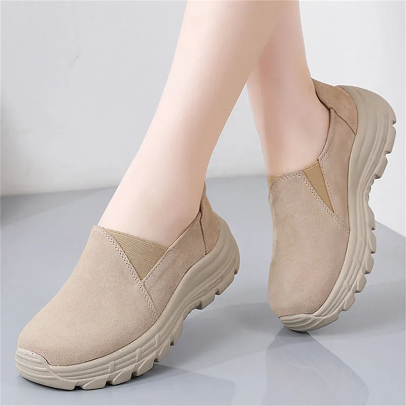 Sport Style Extra Light Breathable Leather Women Loafers