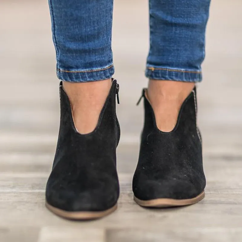 Spring Ankle Boots Sexy Leopard Casual Shoes