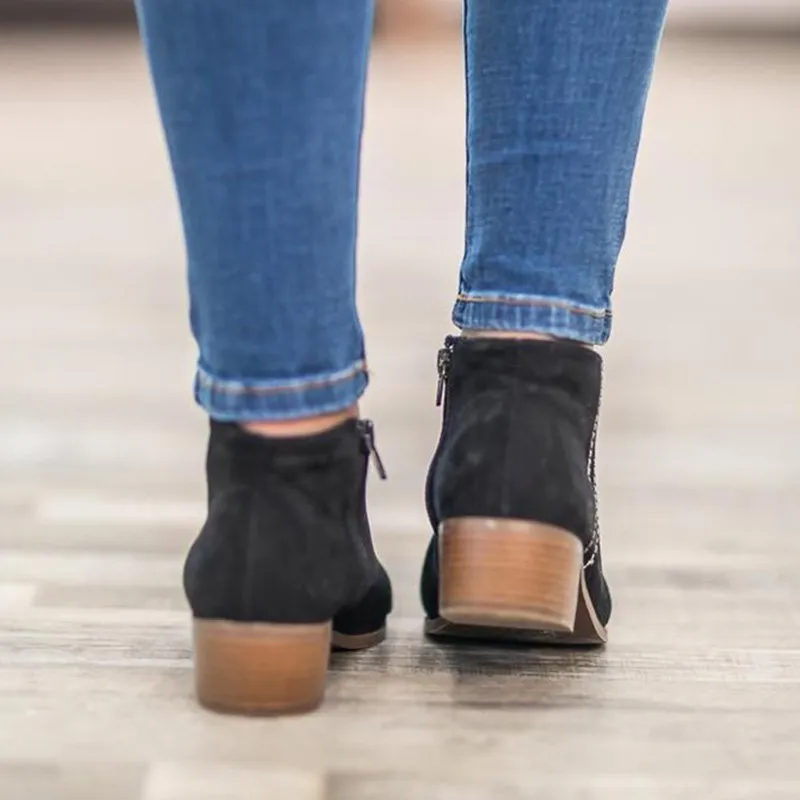 Spring Ankle Boots Sexy Leopard Casual Shoes