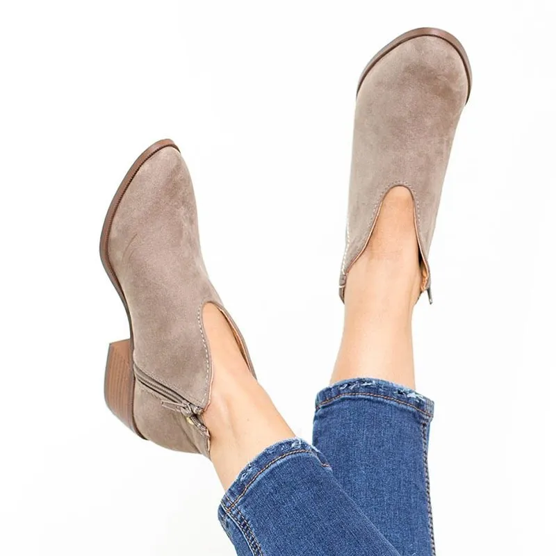 Spring Ankle Boots Sexy Leopard Casual Shoes
