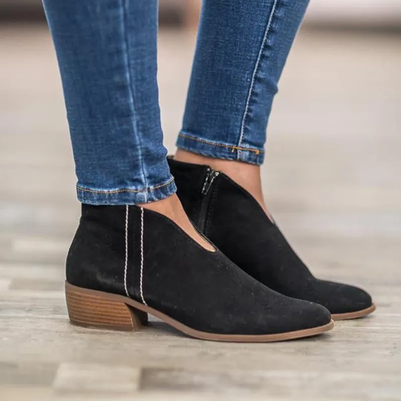 Spring Ankle Boots Sexy Leopard Casual Shoes