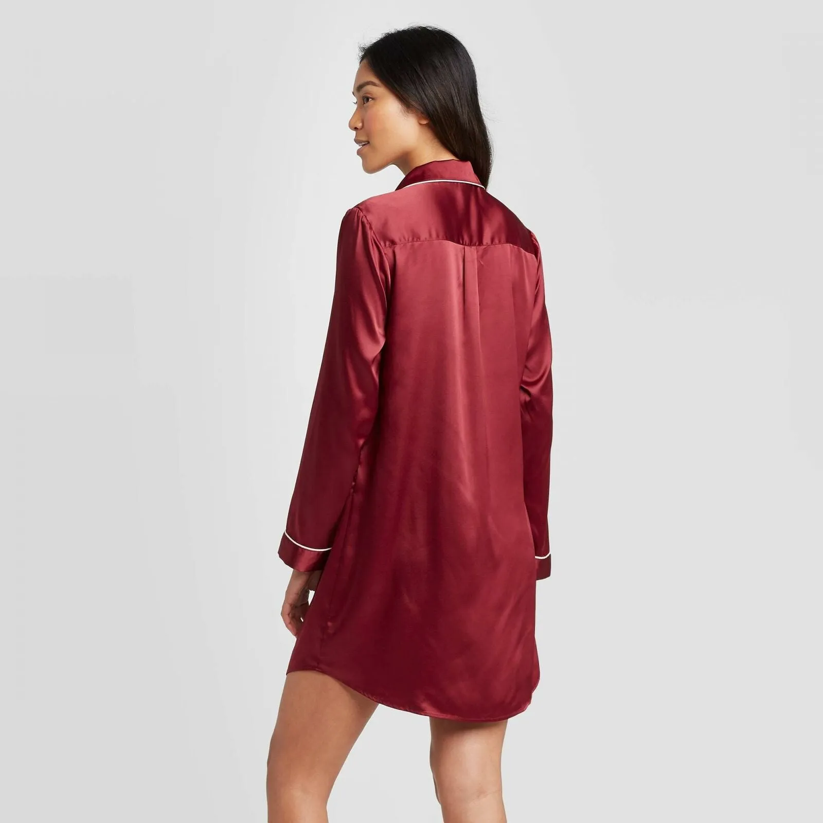 Stars Above Women's Satin Notch Collar Nightgown
