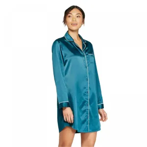 Stars Above Women's Satin Notch Collar Nightgown