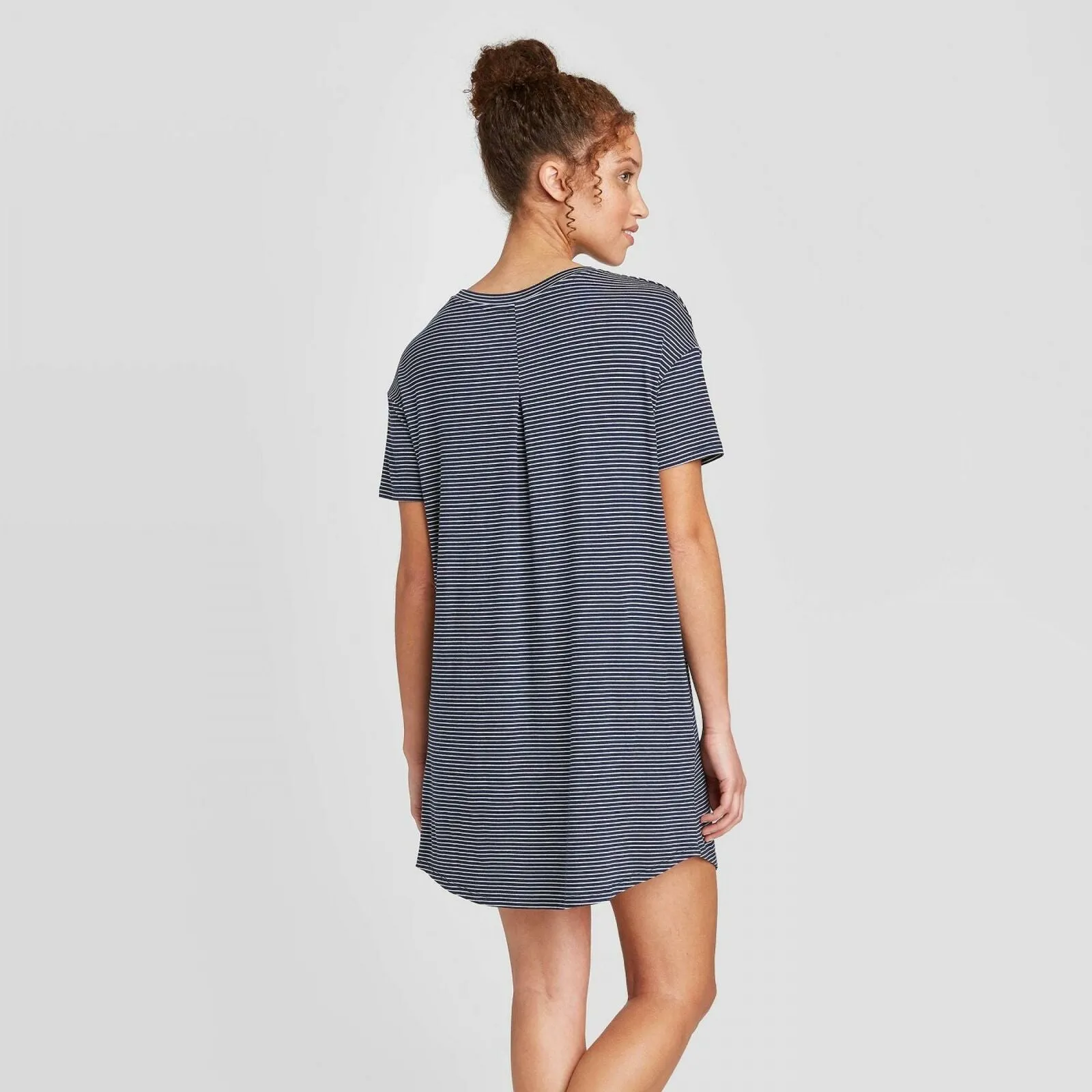 Stars Above Women's Striped Short Sleeve Beautifully Soft Nightgown