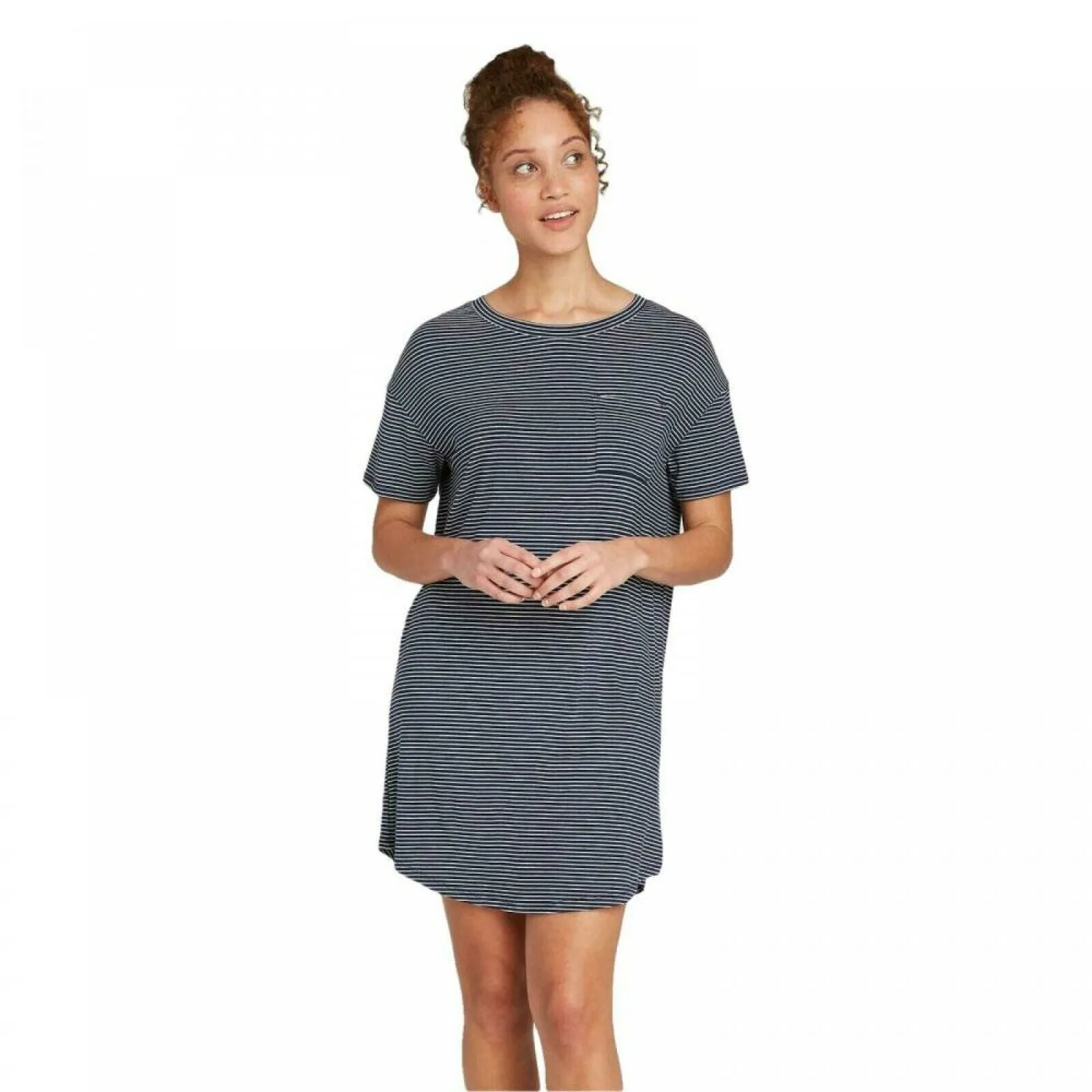 Stars Above Women's Striped Short Sleeve Beautifully Soft Nightgown