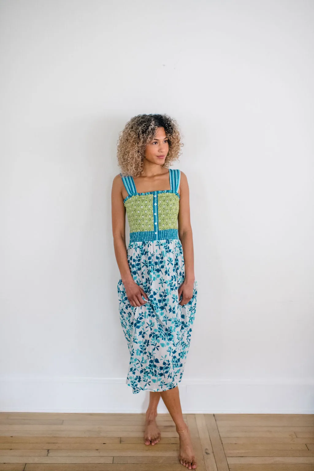 Stella Nightgown – Flowy Block-Printed Cotton Sleepwear