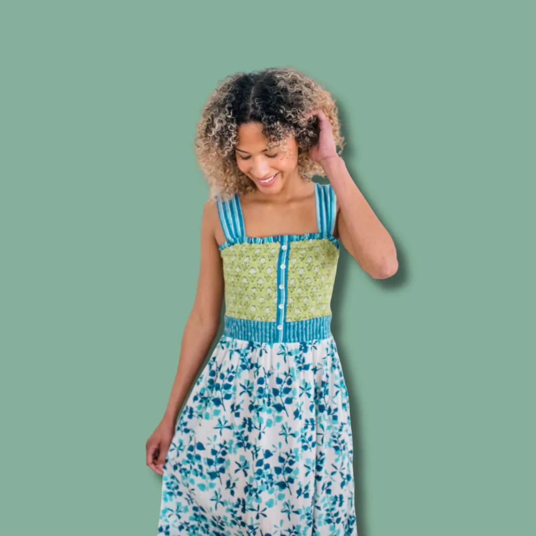 Stella Nightgown – Flowy Block-Printed Cotton Sleepwear