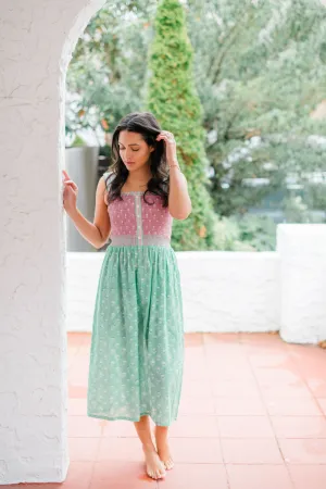Stella Nightgown – Flowy Block-Printed Cotton Sleepwear