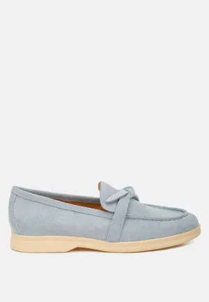 Suede Knot Detailed Loafers By RAG