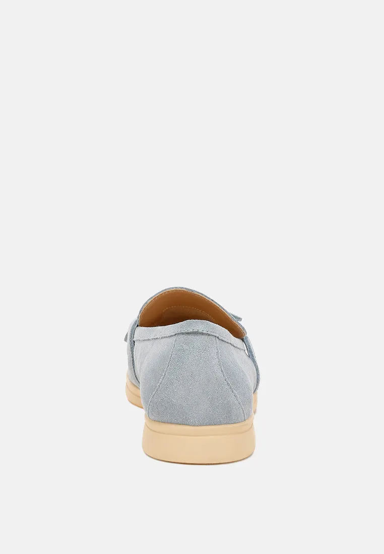 Suede Knot Detailed Loafers By RAG