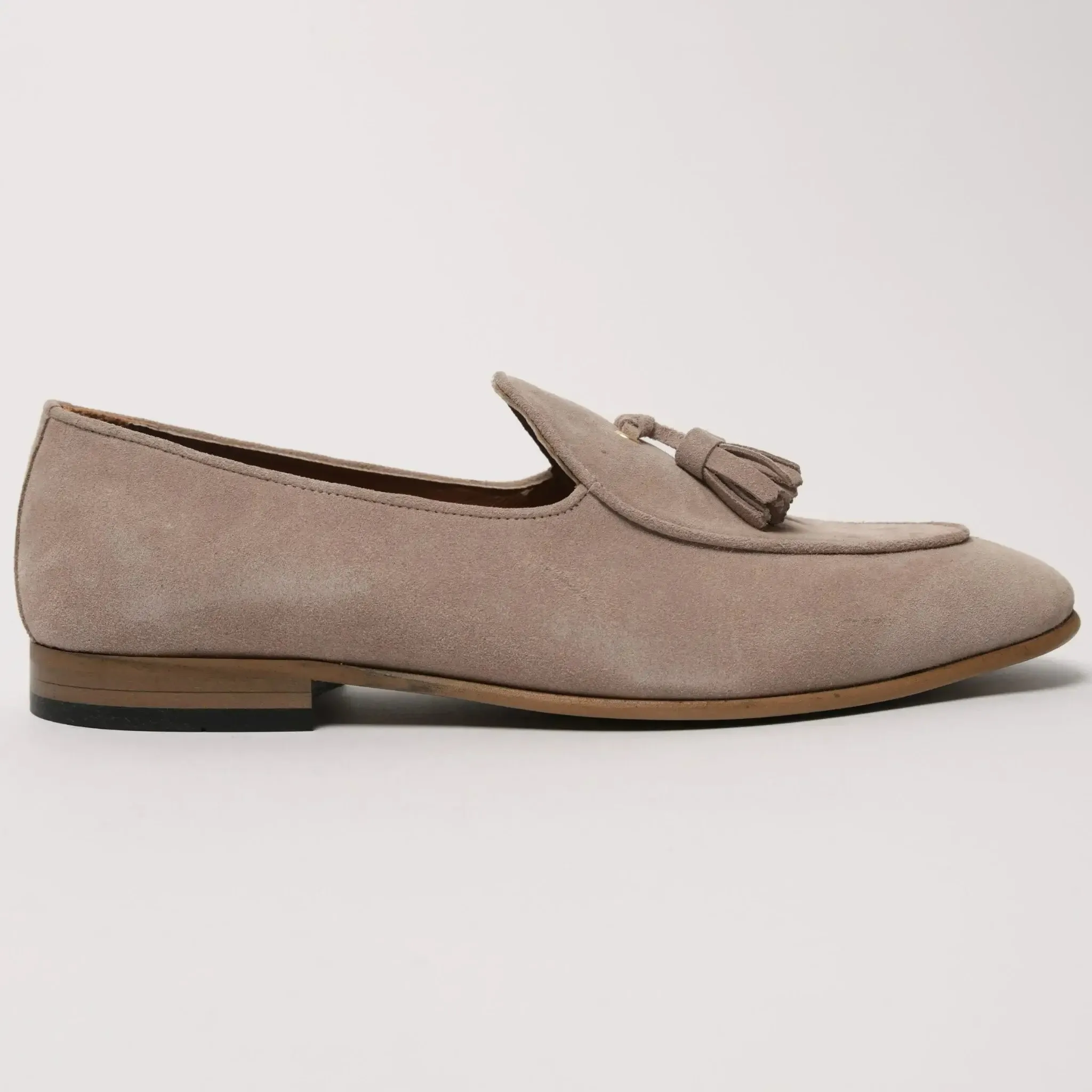 Suede Tassel Loafers Rosy Brown