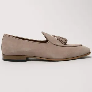 Suede Tassel Loafers Rosy Brown