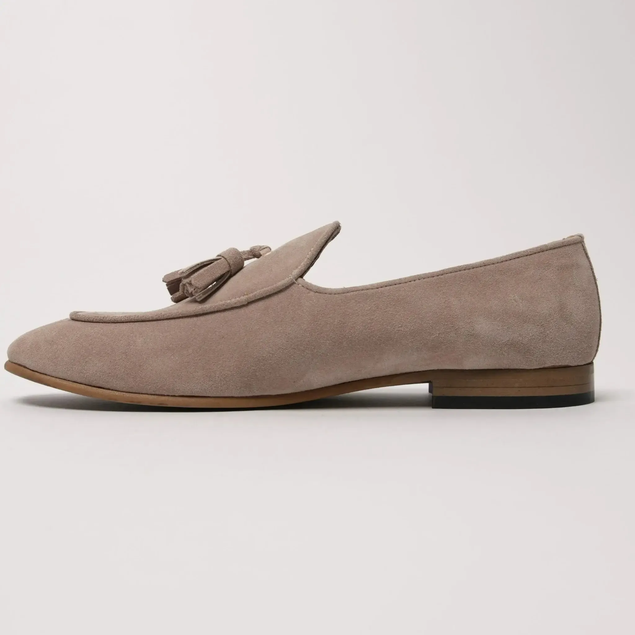 Suede Tassel Loafers Rosy Brown