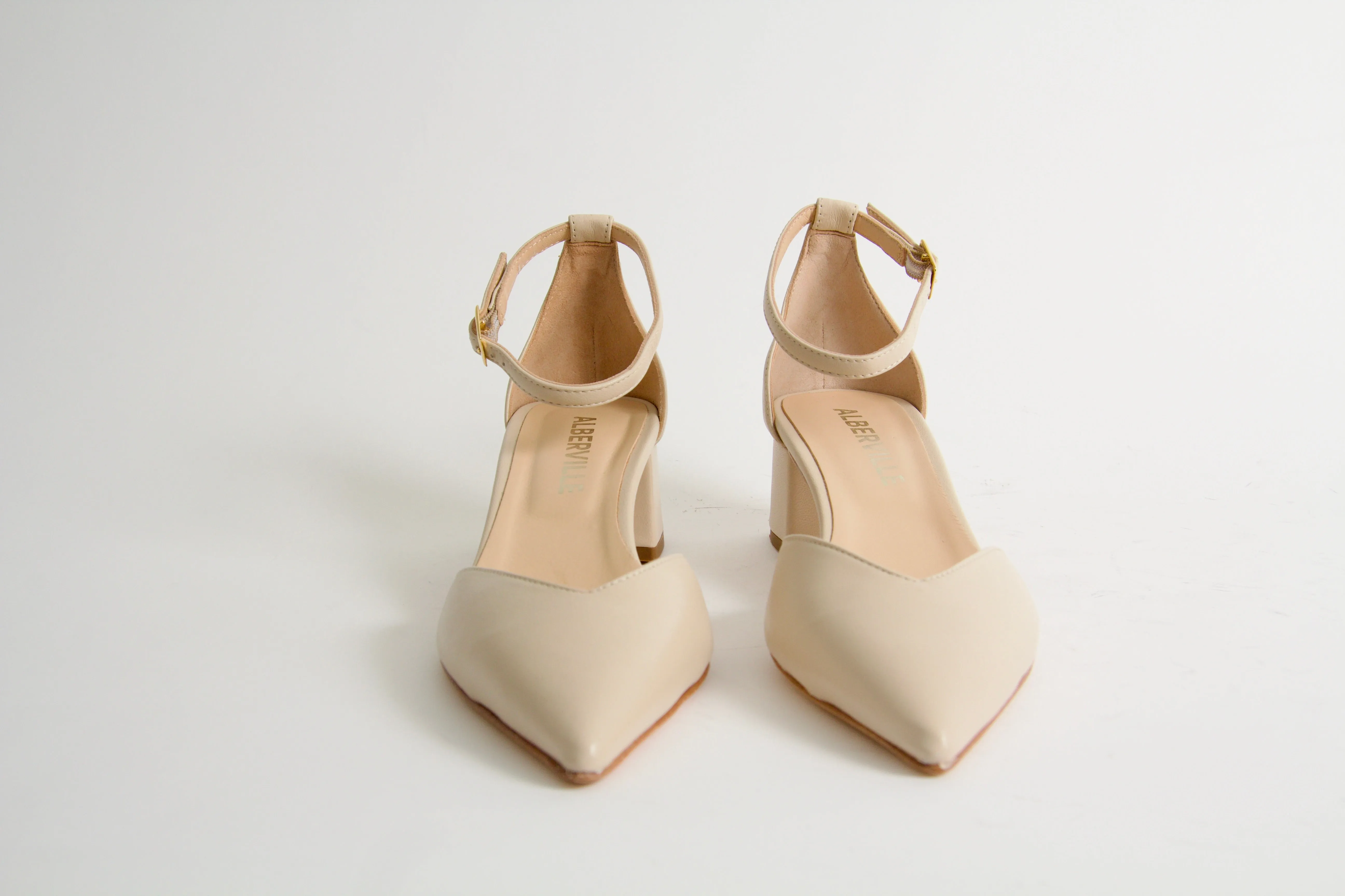 Tatum Beige Nappa Two-Piece Shoes