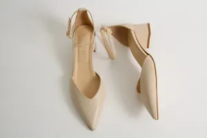 Tatum Beige Nappa Two-Piece Shoes