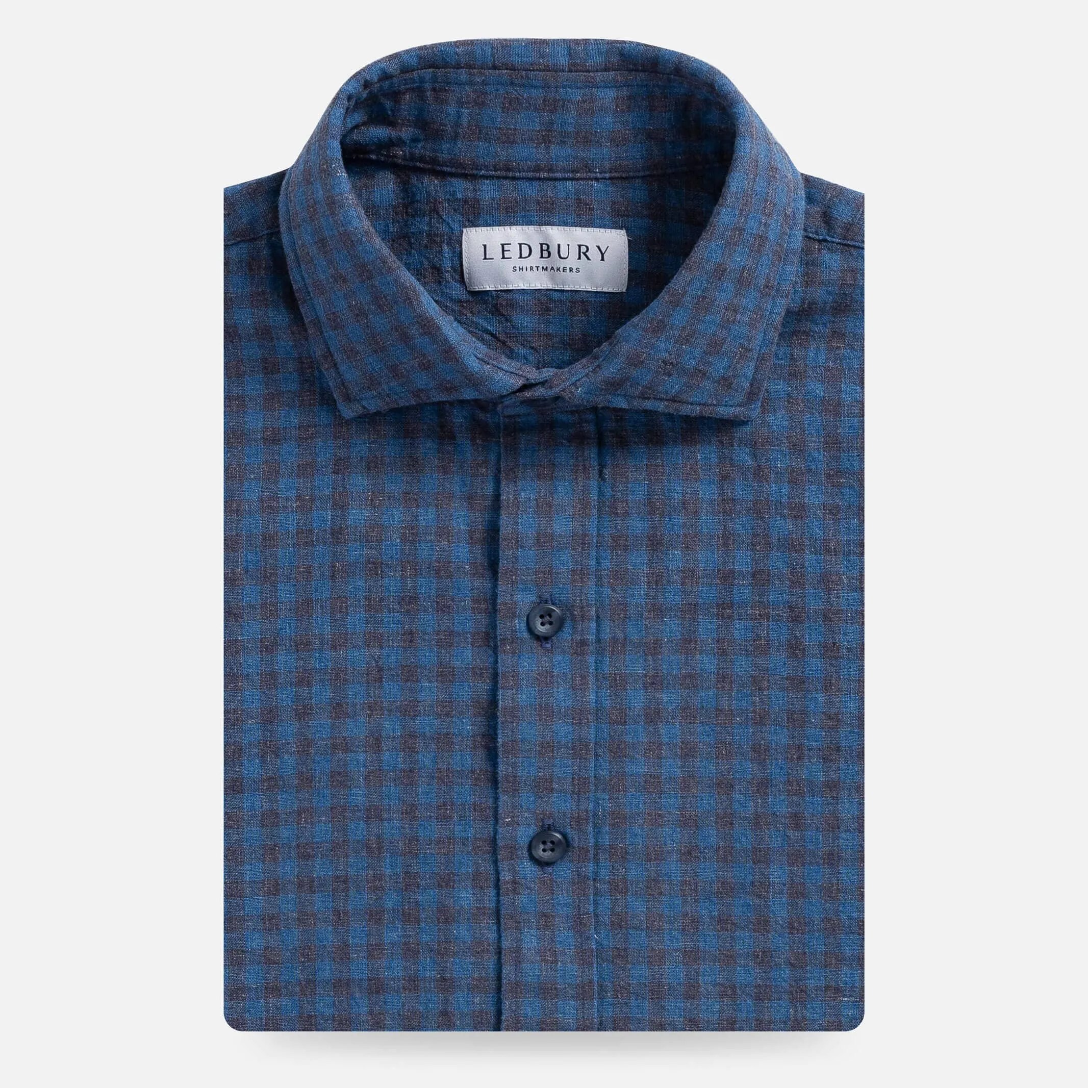 The Blue Briese Linen Cotton Gingham Custom Shirt