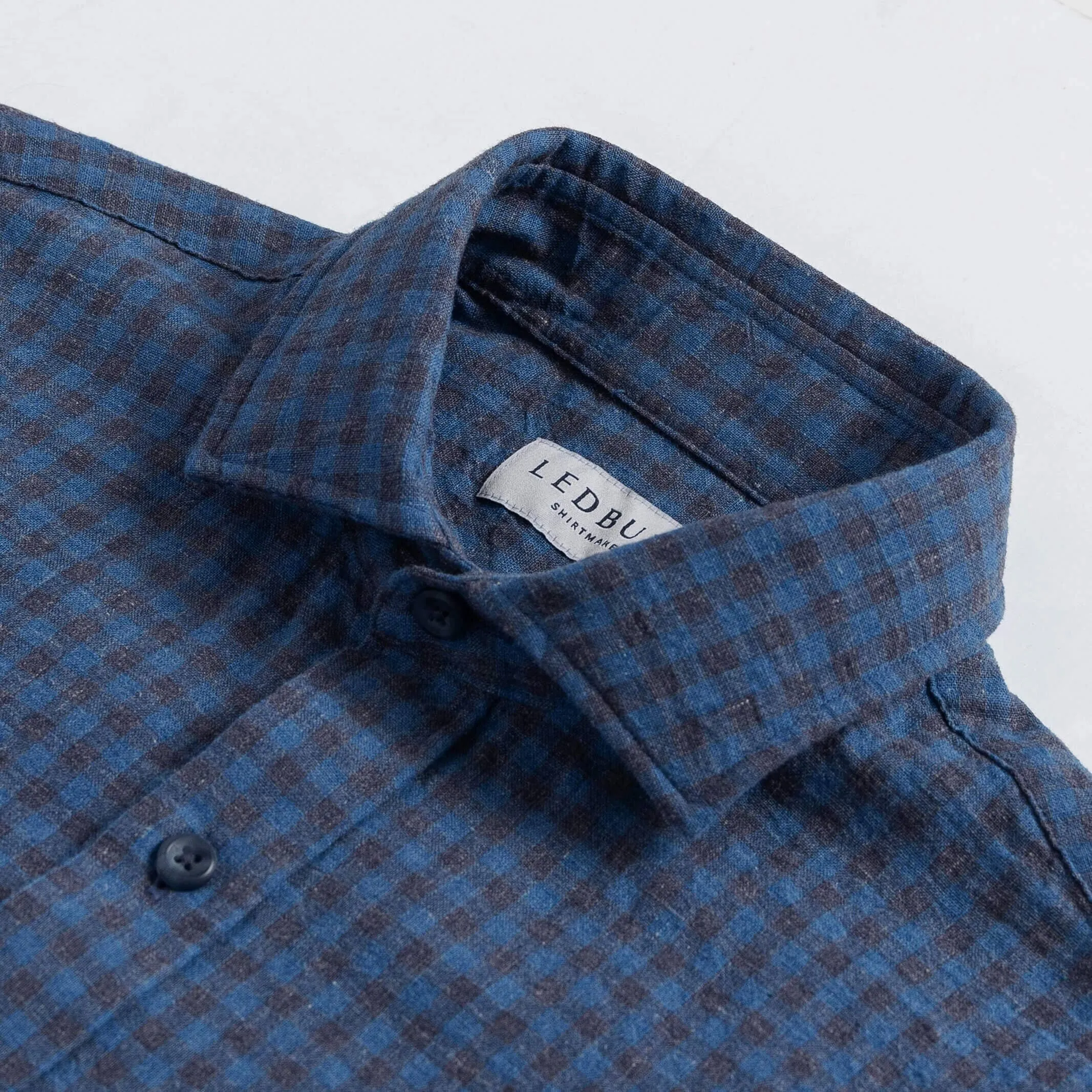 The Blue Briese Linen Cotton Gingham Custom Shirt