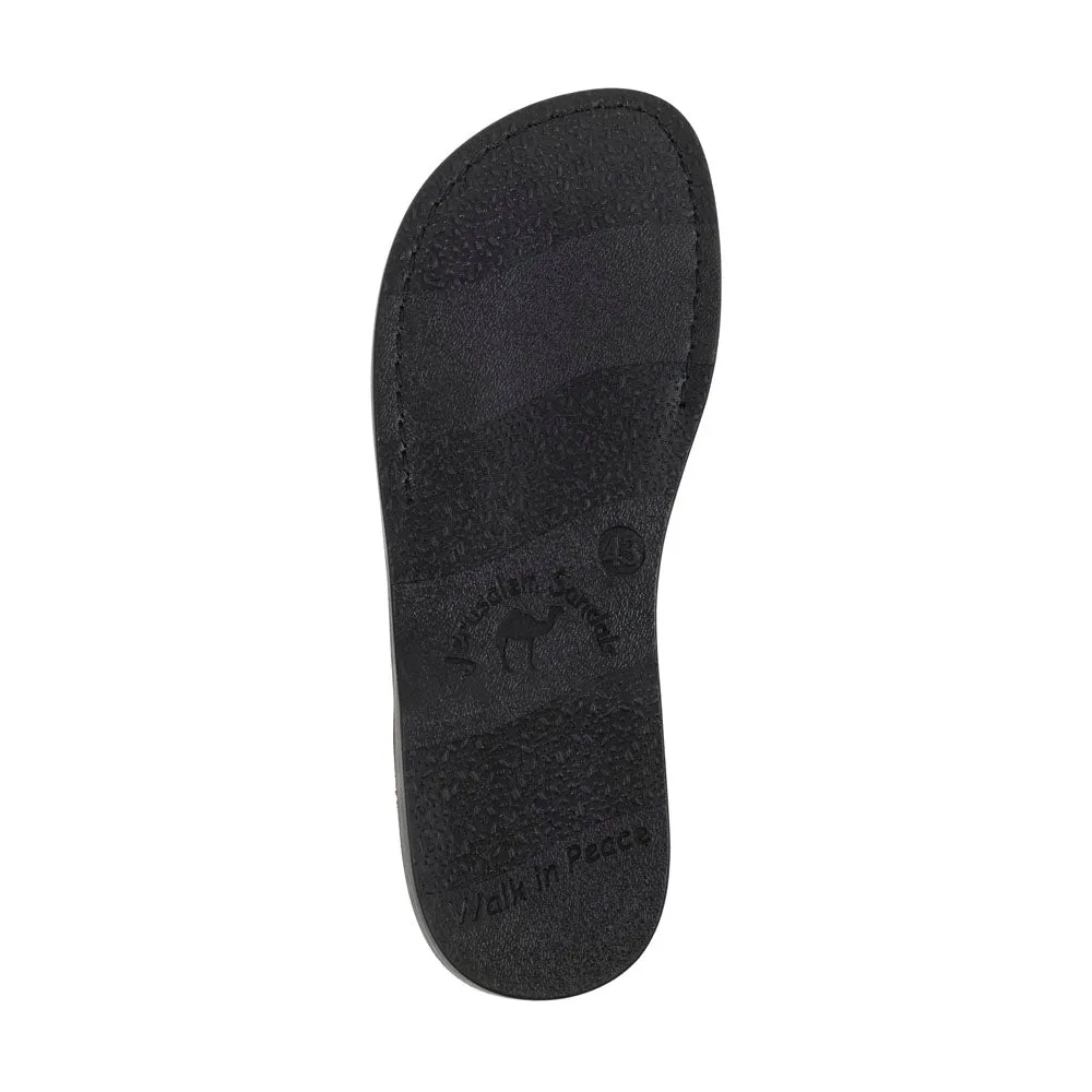 The Good Shepherd Buckle - Leather Toe Loop Sandal | Brown