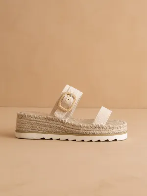 The Reese | Beige Platform Sandal