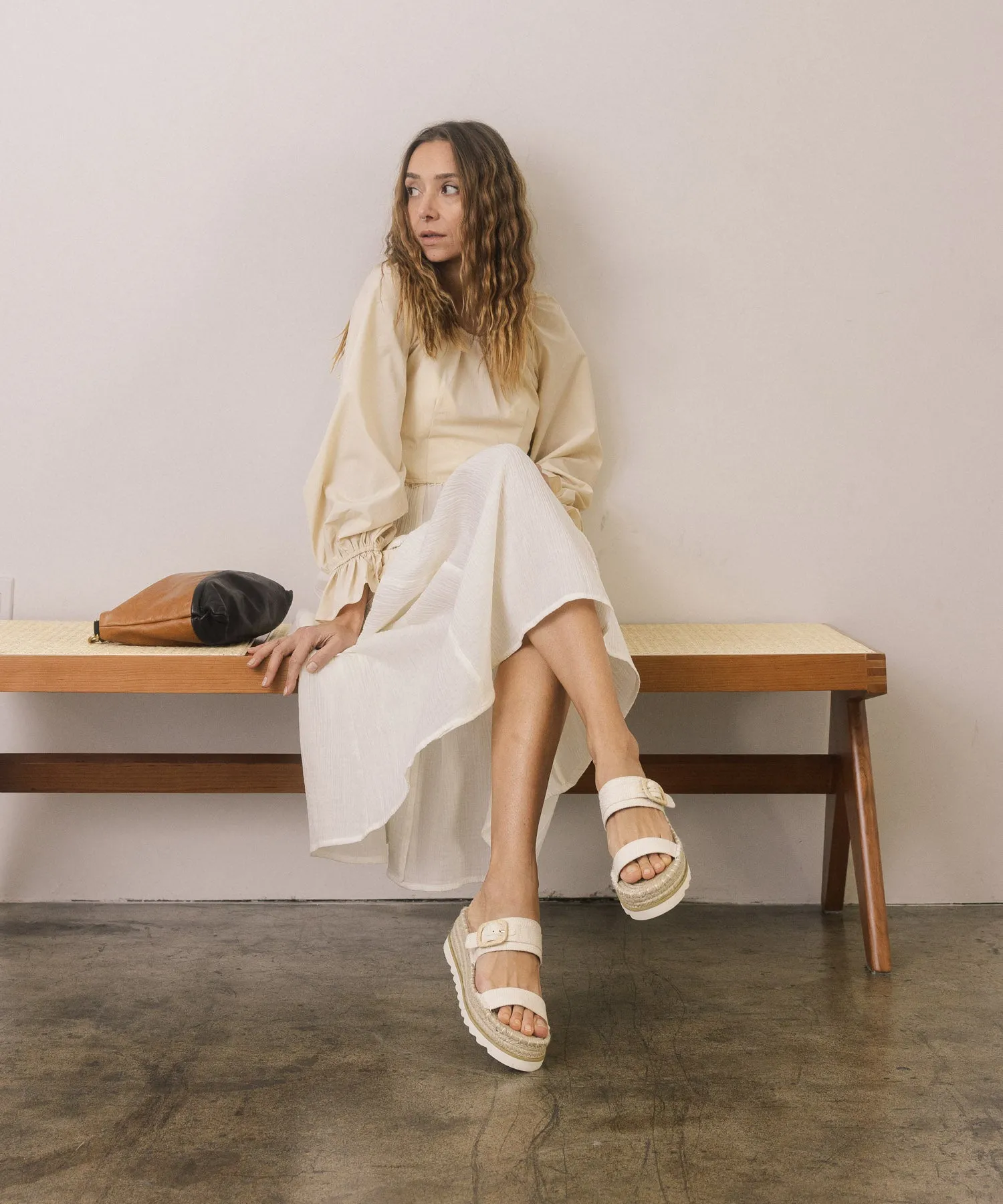 The Reese | Beige Platform Sandal