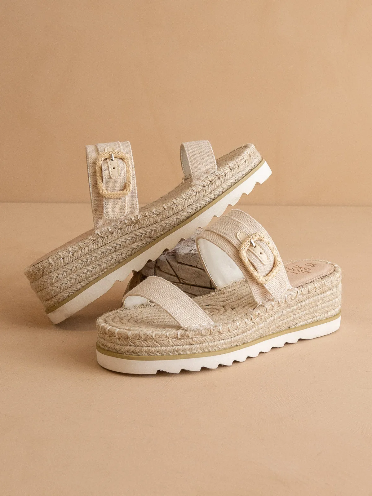 The Reese | Beige Platform Sandal