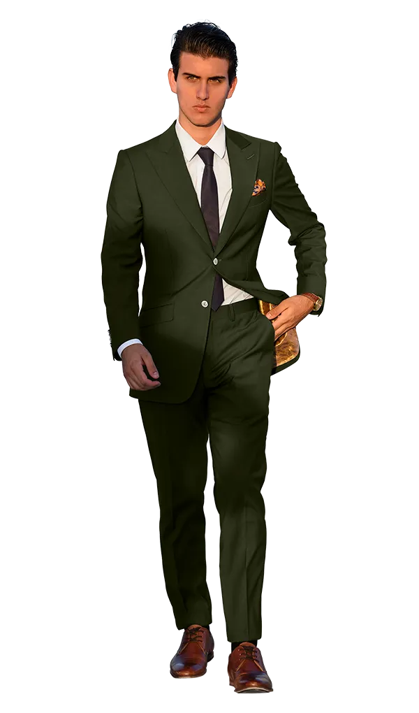 The Regal Olive Green Suit