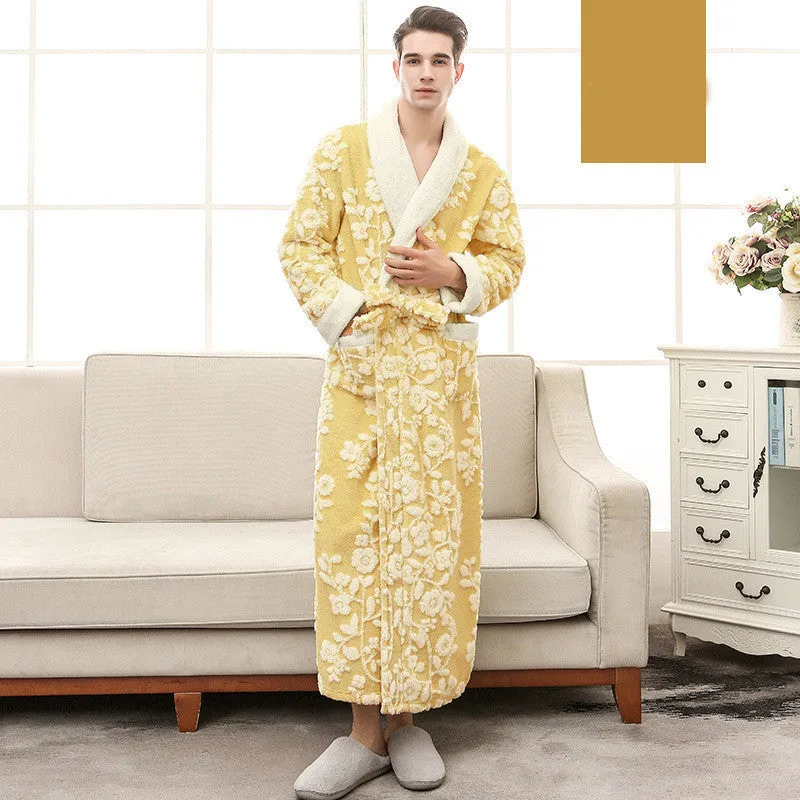 Thicken And Lengthen Plus Size Flannel Nightgown