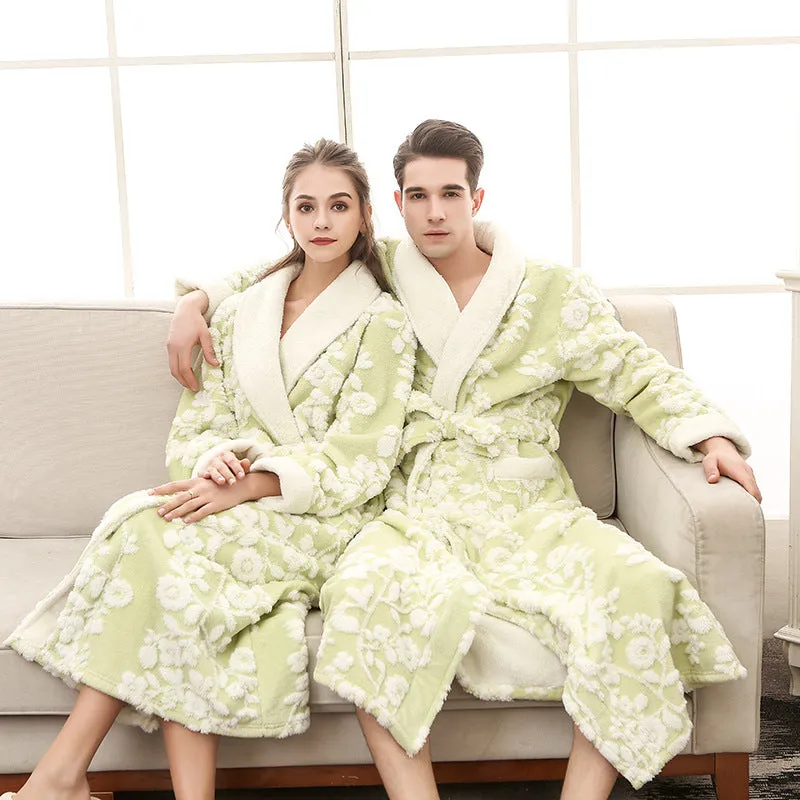 Thicken And Lengthen Plus Size Flannel Nightgown