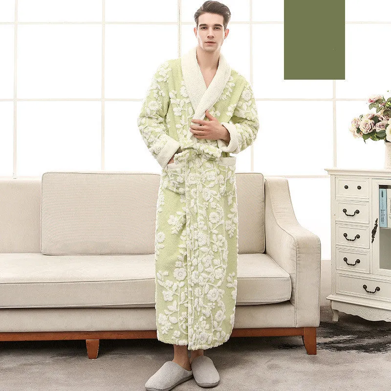 Thicken And Lengthen Plus Size Flannel Nightgown