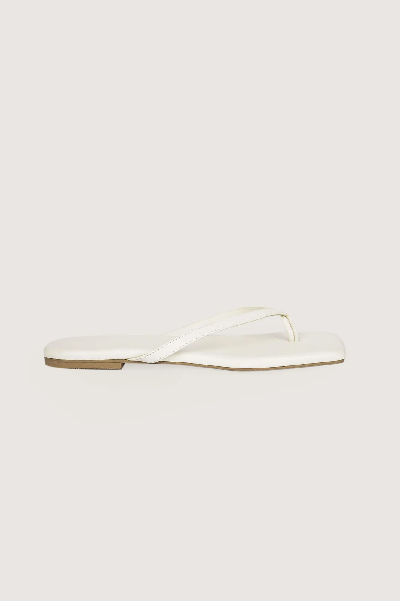 Thong Strap Square Toe Sandals
