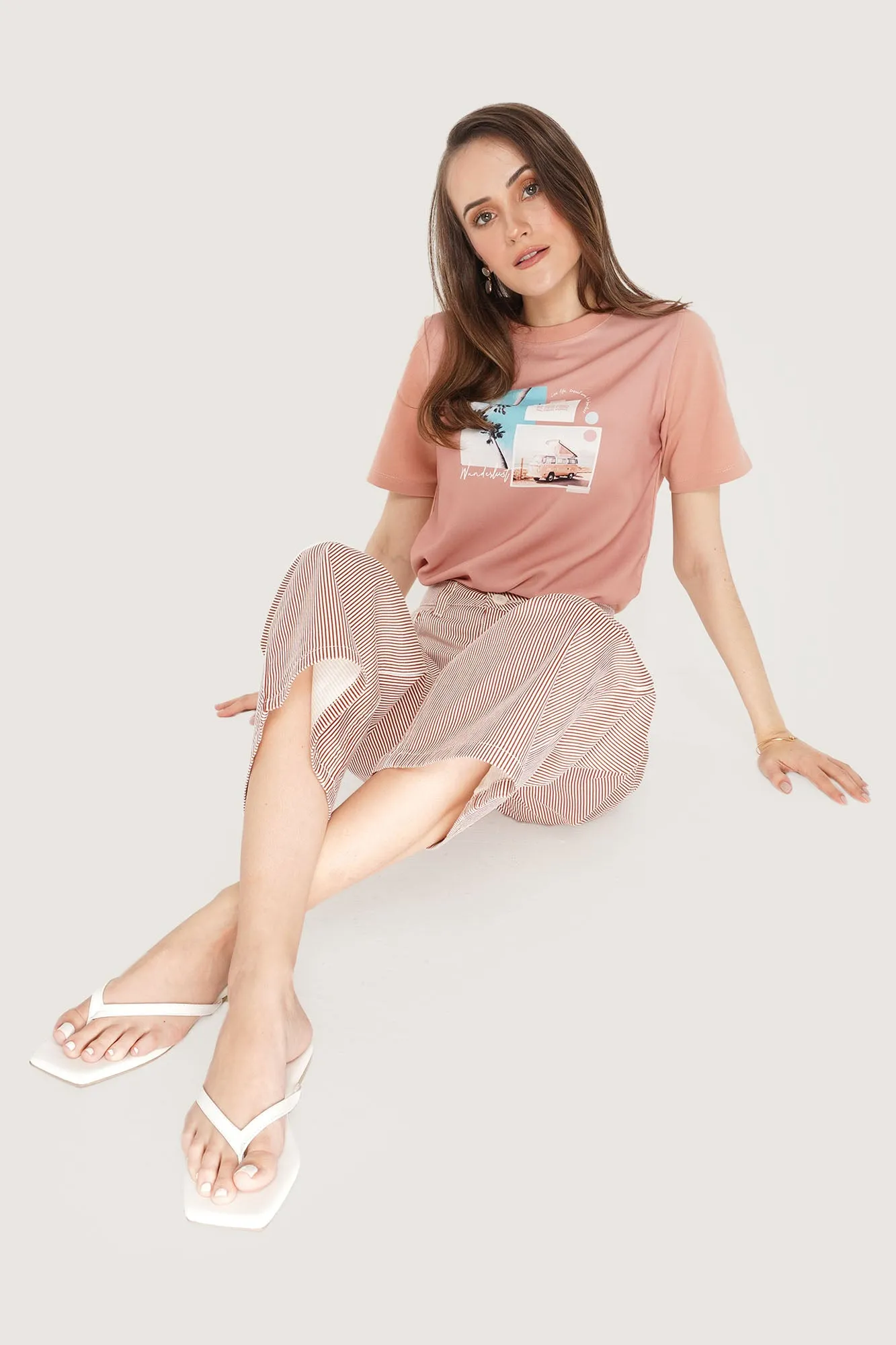 Thong Strap Square Toe Sandals