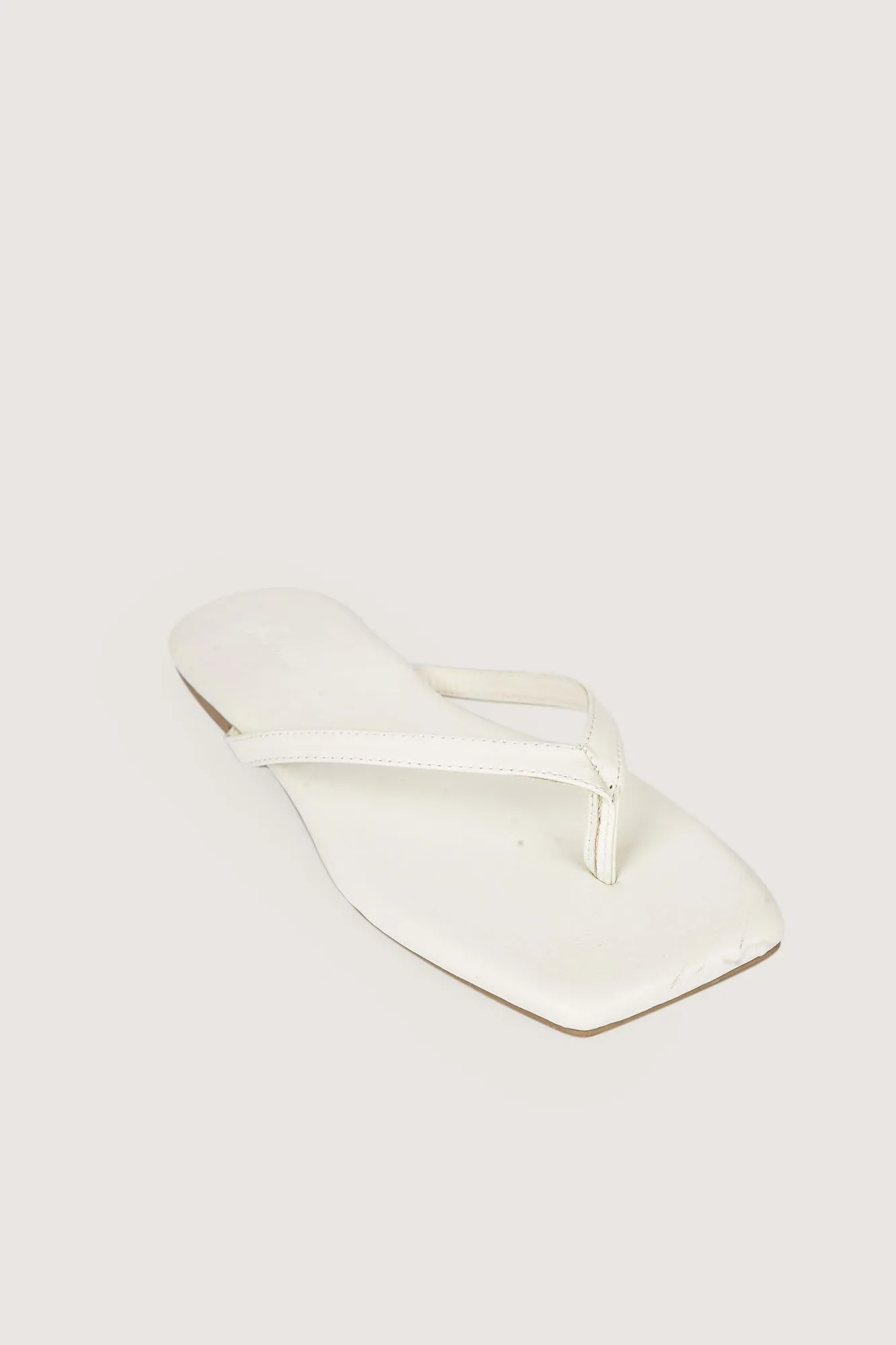 Thong Strap Square Toe Sandals