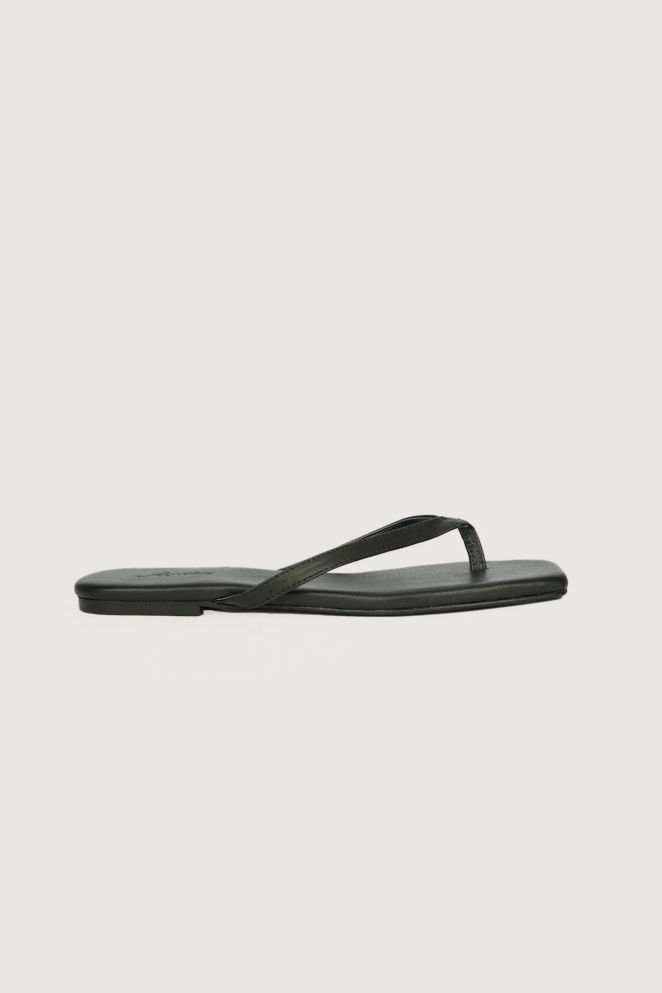 Thong Strap Square Toe Sandals