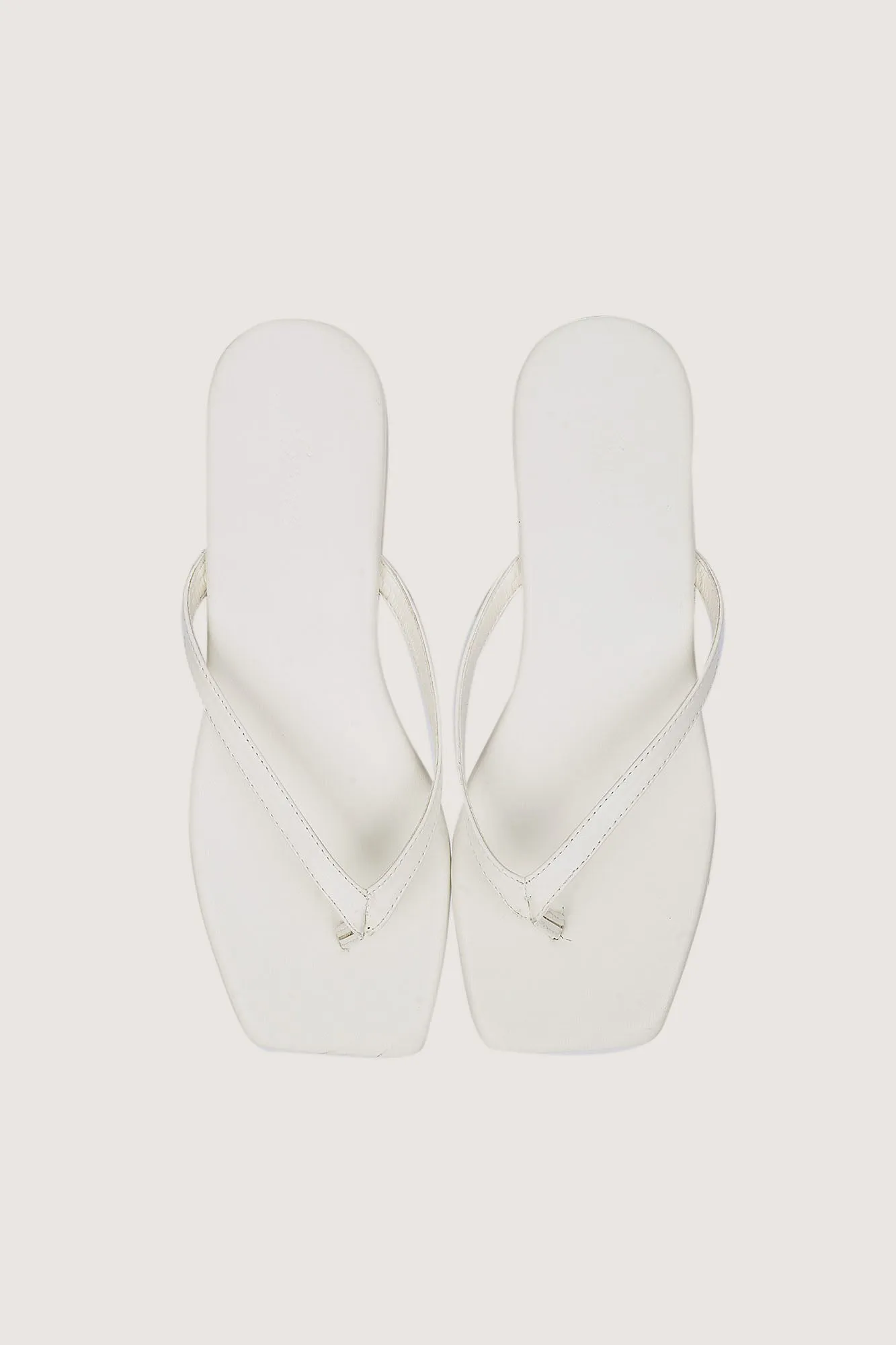 Thong Strap Square Toe Sandals