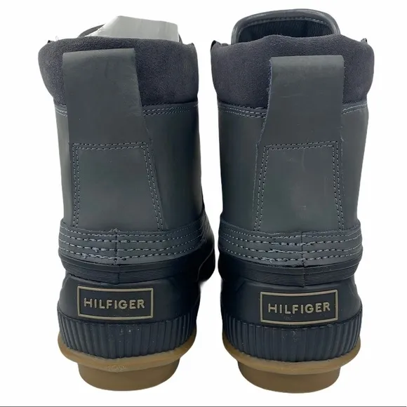 Tommy Hilfiger Casey Gray Leather Duck Boots