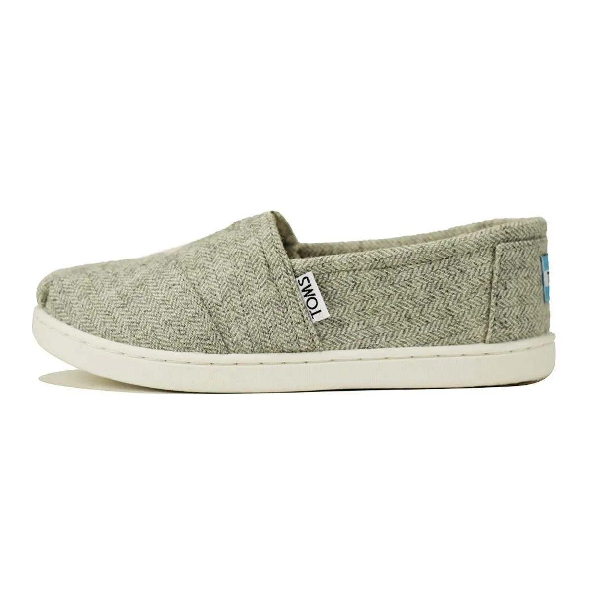 Toms for Kids: Classic Grey Wool Herringbone Flats