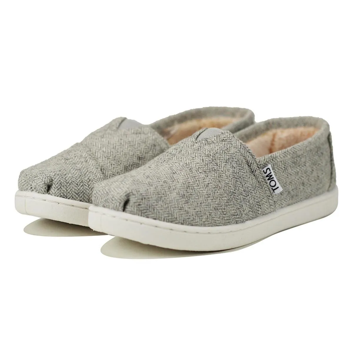 Toms for Kids: Classic Grey Wool Herringbone Flats