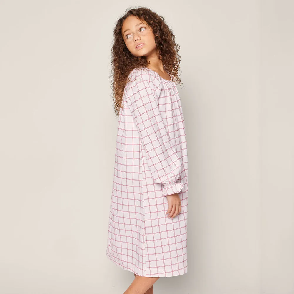 Twill Delphine Nightgown | Garnet Tattersall