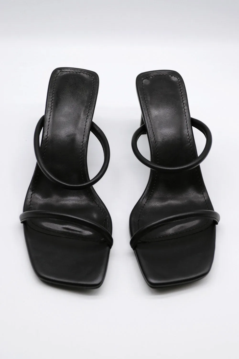 Two-Strap Square Toe Heels
