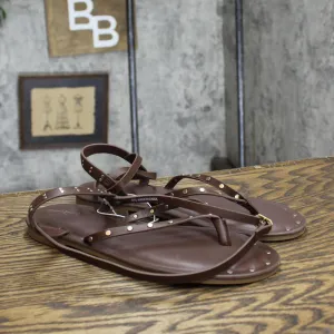 Universal Thread Womens Nikki Studded Thong Sandals 89998544 Brown 8.5M