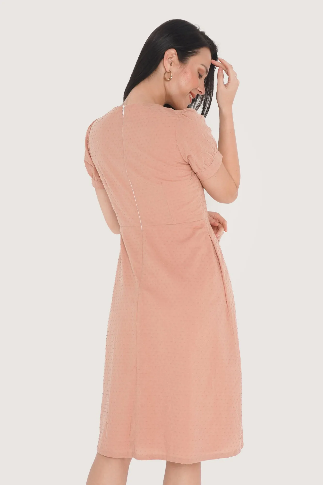 V-Neck Fit And Flare Dress