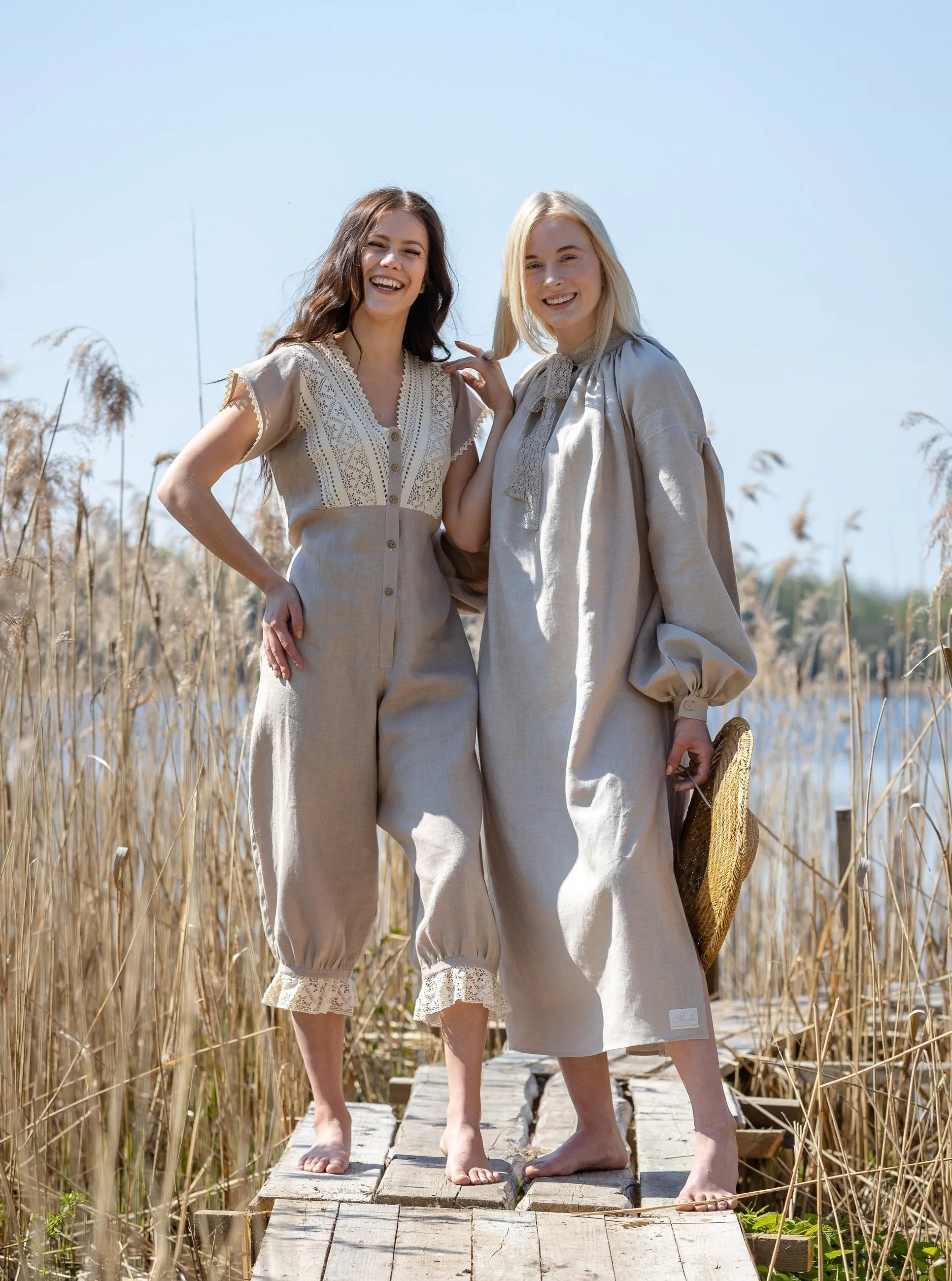 Vecpiebalga Gown in Natural Linen