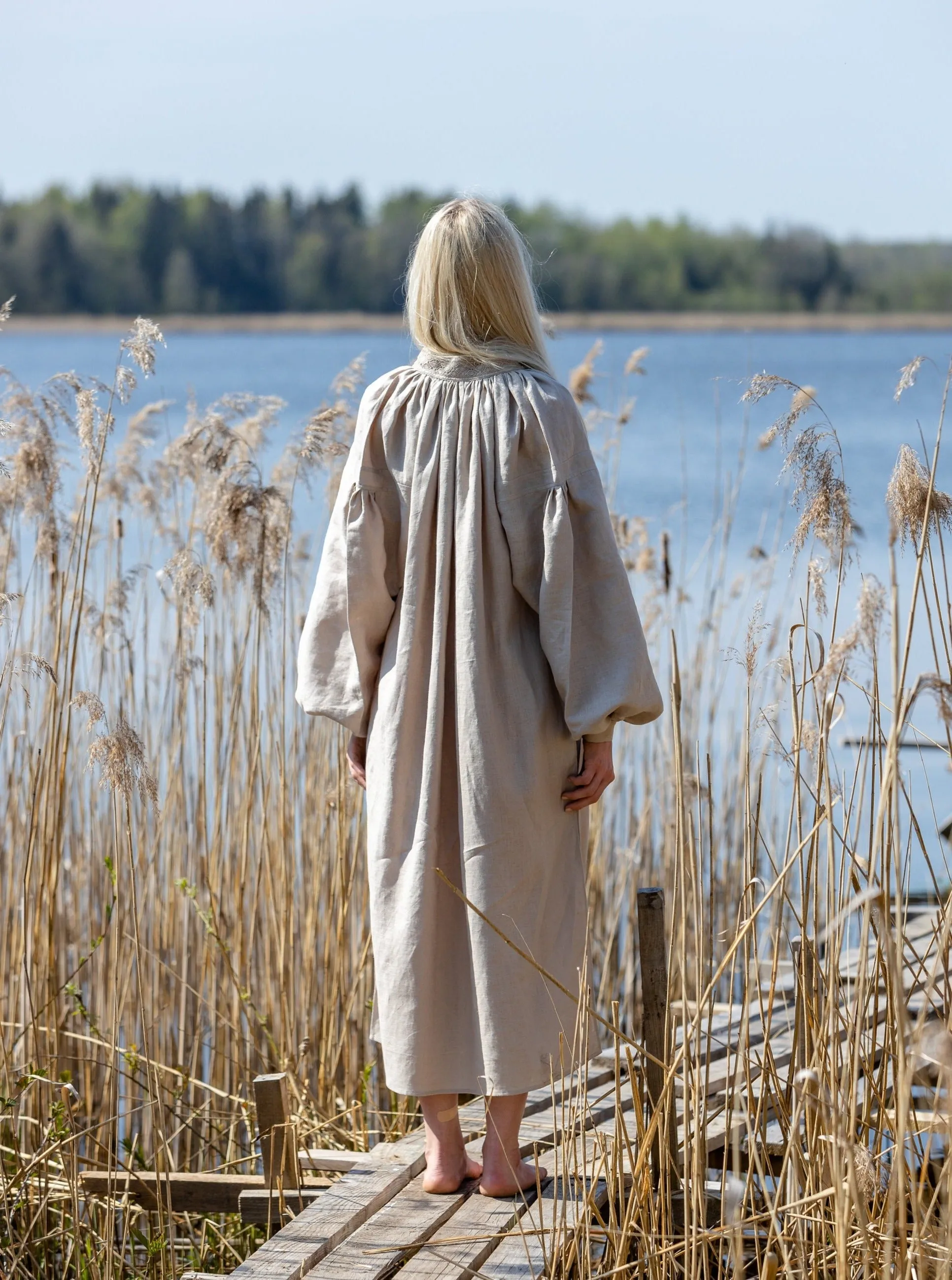 Vecpiebalga Gown in Natural Linen