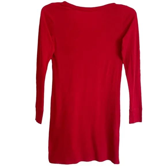 Victoria’s Secret Sleep Shirt Gemstone Winter Snowflake Red Christmas Nightgown