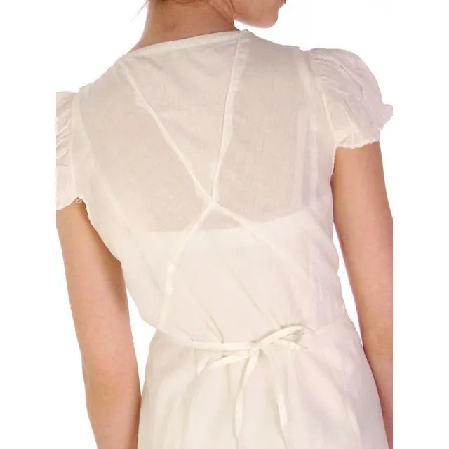 Vintage White Cotton Lawn Bias Cut Nightgown 1930s 36 Bust